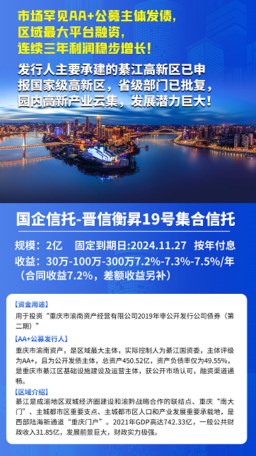30万起投信托产品，