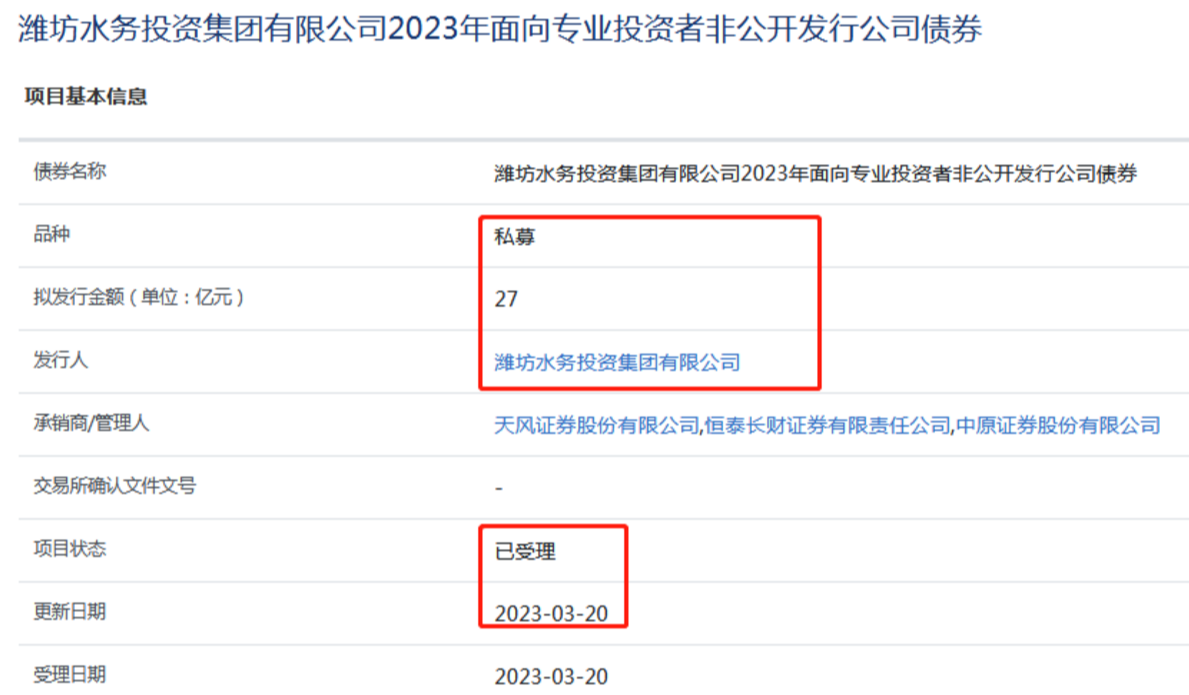 潍坊水务发行27亿元标准债，定融投资者怎么办？