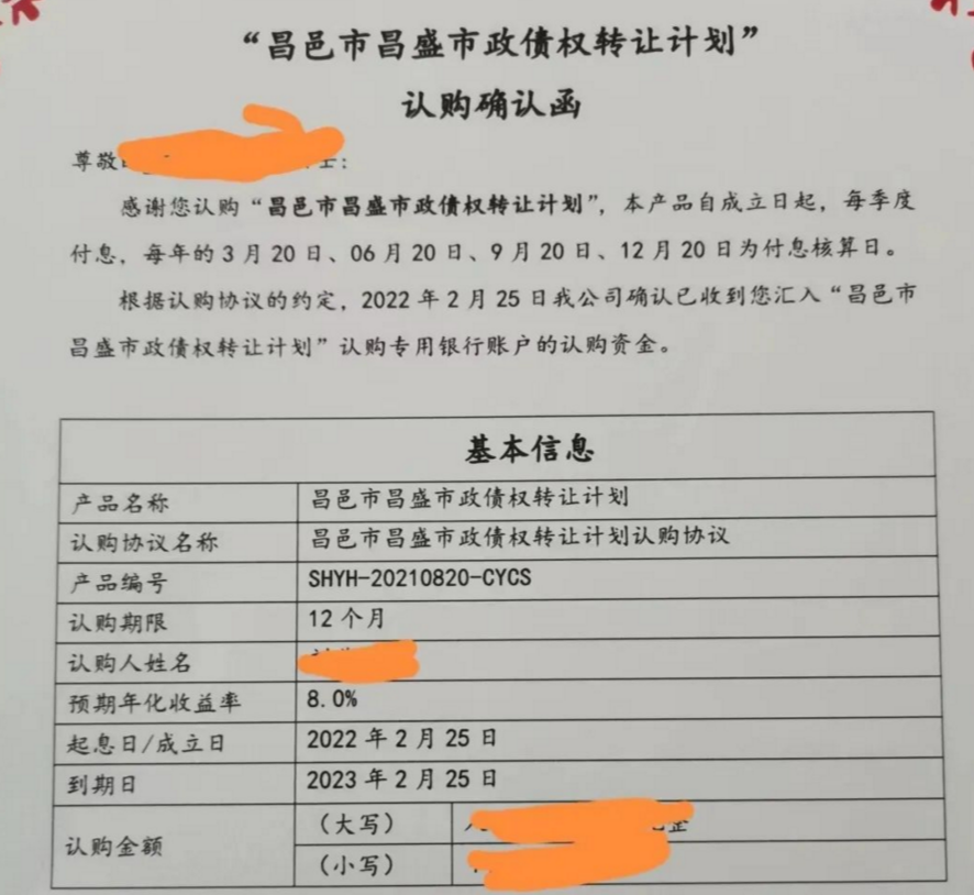 昌邑昌盛定融违约，差异化兑付