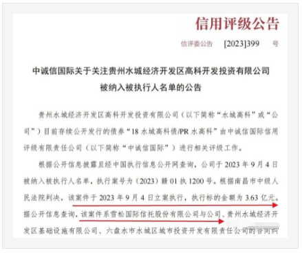 雪松信托与贵州某城投债务纠纷！
