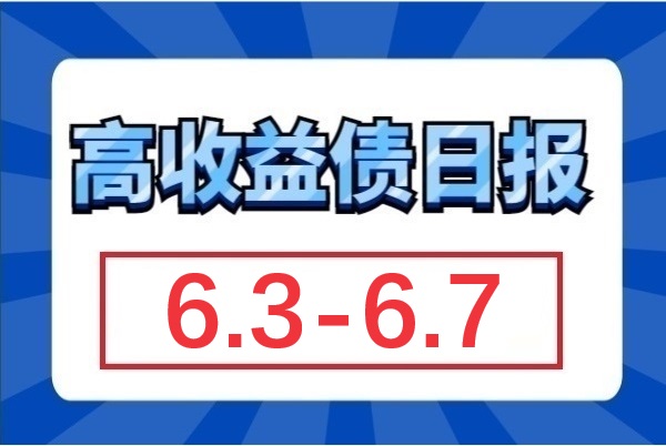 ​城投债周收益率微幅上行，甘肃、广东新增成交（6.3-6.7）